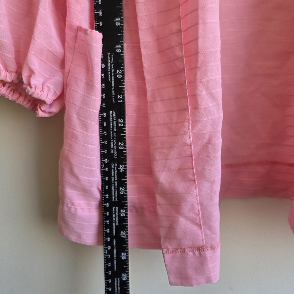 VTG‎ 60s 70s Dotti Original Pink Cardigan M Hood Sheer Coquette Soft Girl Kawaii - Picture 4 of 12